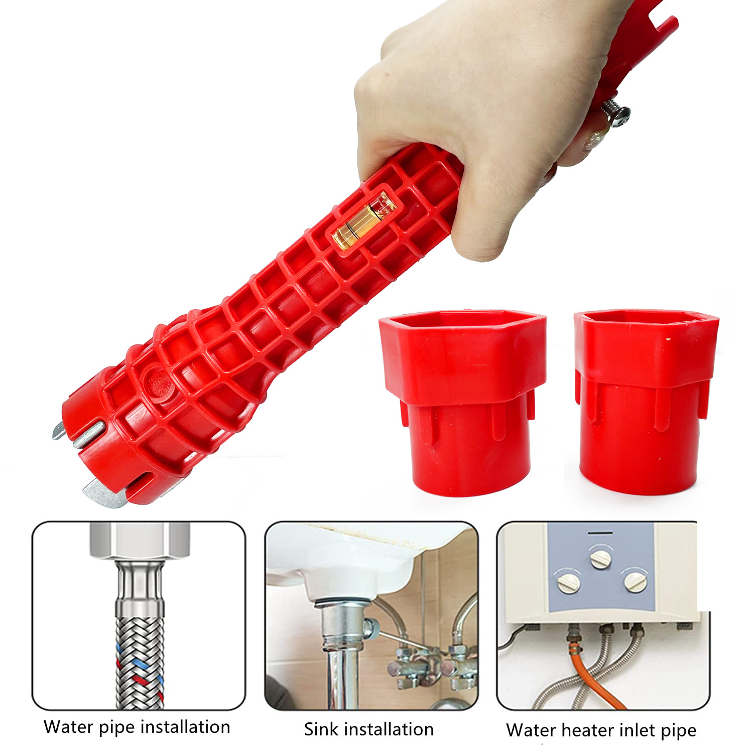 Chave Inglesa Multifuncional Pia De Três Cabeças 8 Em 1 BC200